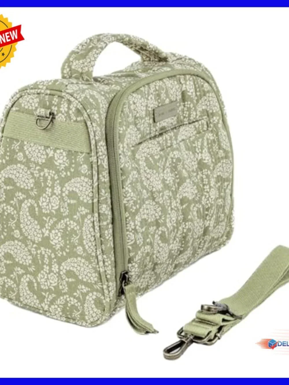 Insulated Bottle Bag Holds 3 Bottles, Lunch Tote with Shoulder Strap